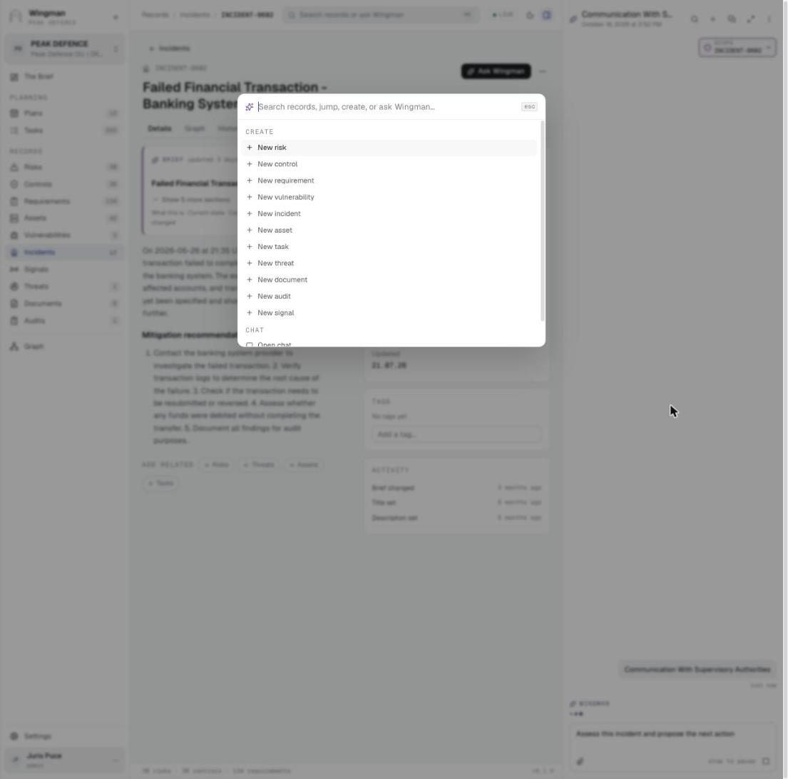 Create any record from the command palette